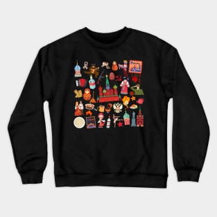 Russia Travel Icons Crewneck Sweatshirt